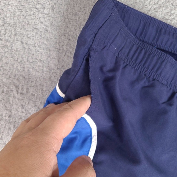 Nike Swim Trunks Mens XL Blue Board Shorts Mesh Lining Pockets Spell Out - Picture 5 of 16